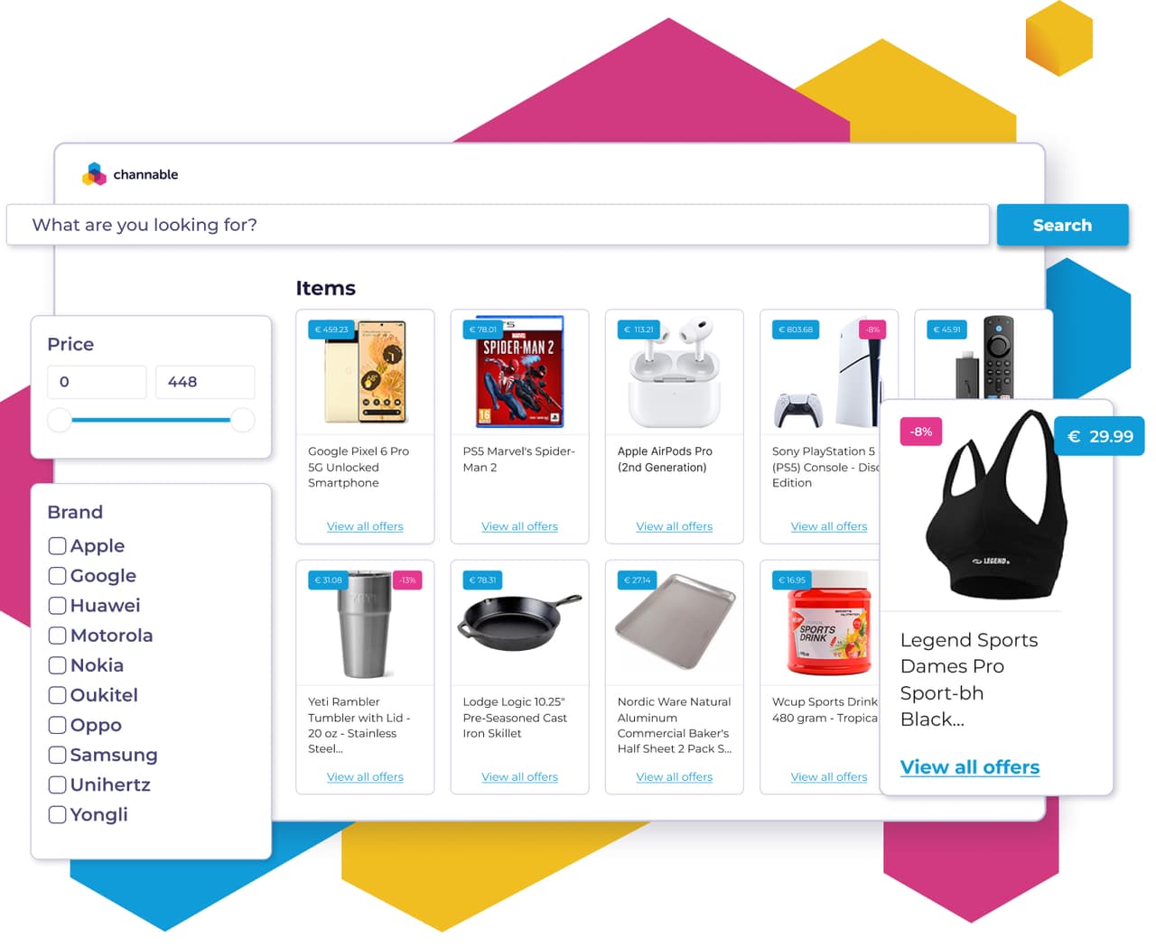 Search, compare and shop